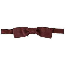 Dolce & Gabbana Papillon regolabile in faille di seta floreale Bordeaux