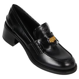 Miu Miu Mocassini Penny in pelle spazzolata