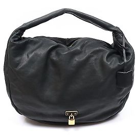 Loewe Borsa a tracolla hobo Cal Large Padlock in lambskin nero