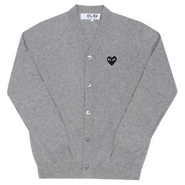 Comme Des Garcons Cardigã Cardigã com patch de coração preto
