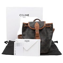 Céline Mini Zaino Triope Canvas Polco Tan