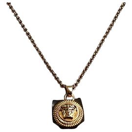 Versace Collier Unisexe Chaîne en Or avec Pendentif Medusa