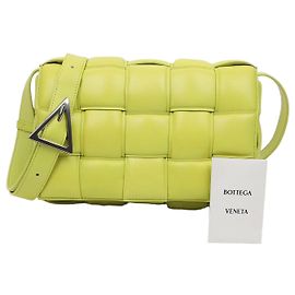 Bottega Veneta Borsa a tracolla Intrecciato imbottita con fibbia argentata Seagrass