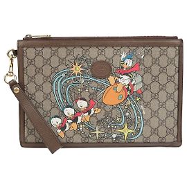 Gucci Pochette Clutch Donald Duck Brown