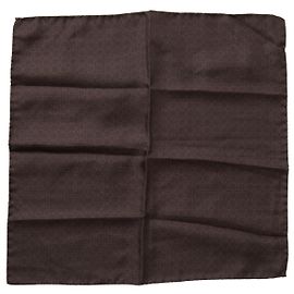 Dolce & Gabbana Foulard quadrato in seta fantasia marrone