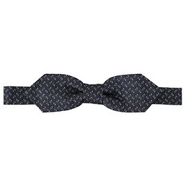 Dolce & Gabbana Cravatta a farfalla in seta % a pois blu grigio