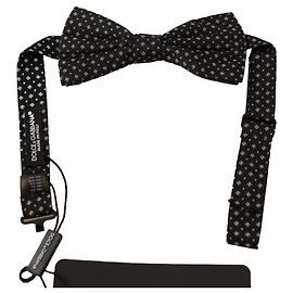 Dolce & Gabbana Papillon regolabile in % seta, grigio scuro