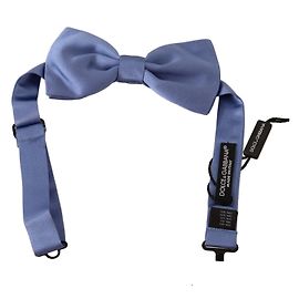 Dolce & Gabbana Purple % Silk Adjustable Neck Papillon Bow Tie