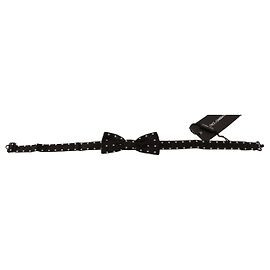 Dolce & Gabbana Papillon regolabile in seta a pois bianco e nero