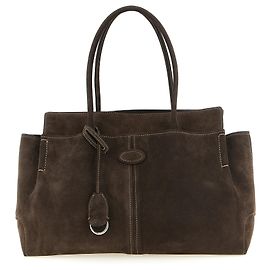 Tod's Borsa tote in pelle di vitello marrone