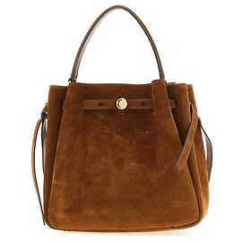 Tory Burch Bolsa crossbody em couro bovino castanho