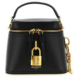 Balmain Borsa in pelle di bufalo nera