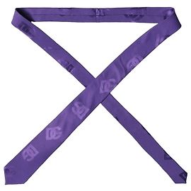 Dolce & Gabbana Cravatta regolabile da uomo in seta monogramma logo DG viola