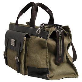 Dolce & Gabbana Sac Cabas Duffel Deux Tons Vert Militaire