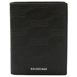 Balenciaga Porta-cartões Logo Detail Black