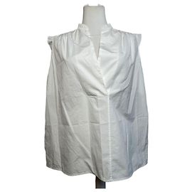 Vintage Chloé ärmellose Baumwollbluse Off-White S