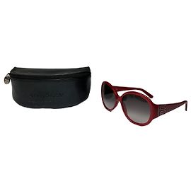Occhiali da Sole Geometrici Givenchy 4G Vintage Fine anni '90 Rosso