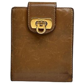 Vintage Salvatore Ferragamo Leather Bifold Wallet Late 1990s Tan