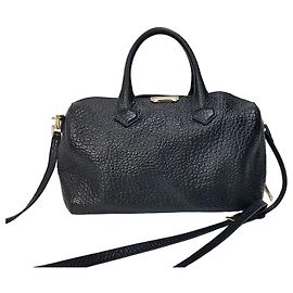 Sac Boston Alchester Burberry en cuir noir
