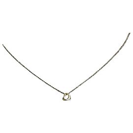 Tiffany & Co Yellow Gold Open Heart Pendant Necklace