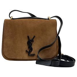 Autre Marque Borsa a tracolla Spontini in camoscio con patta Borsa Crossbody