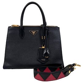 Prada Borsa Tote Saffiano Paradigm Borsa a Tracolla Nera