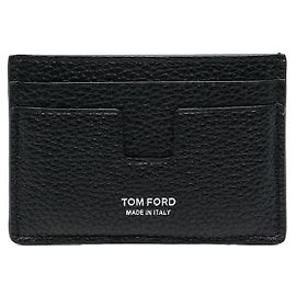 Tom Ford Silver Logo Card Holder