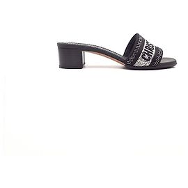 Dior Dway Mules mit metallischen Fadenriemen