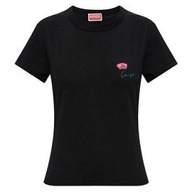Kenzo Baumwoll-T-Shirt mit Tulpenstickerei