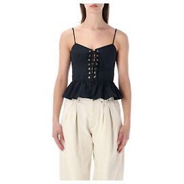Top Isabel Marant Negro de Algodón