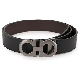 Salvatore Ferragamo Cintura reversibile Gancho BLACK+HICKORY