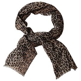 Dolce & Gabbana Sciarpa stola scialle in cashmere leopardato marrone