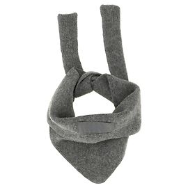 Sciarpa Jacquemus Le Chal Gros-Grain in Alpaca e Lana Grigia