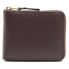 Comme Des Garcons Portafoglio in pelle di vacchetta marrone