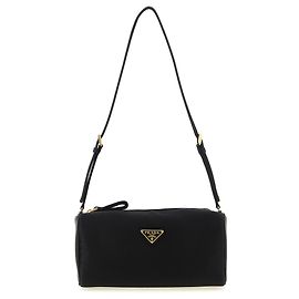 Prada Bolso de hombro de viscosa negro