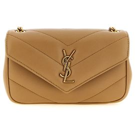 Autre Marque Borsa crossbody in pelle di agnello beige