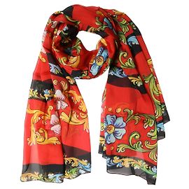 Dolce & Gabbana Chal estola bufanda de seda floral multicolor