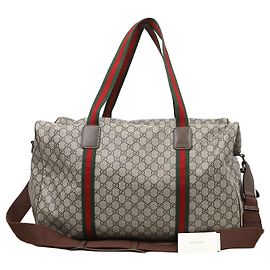 Sac Duffle Gucci Beige Toile Enduite