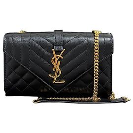 Autre Marque Borsa a Spalla con Catena a Busta Borsa Crossbody Nera