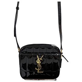 Autre Marque Borsa a spalla e crossbody Patent Vicky Toy Bag Nera