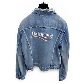 Balenciaga Wave Logo Denim Jacke Größe