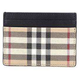 Burberry Wallet Check Print Canvas Men's Card Holder