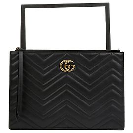Gucci Clutch in pelle matelassé nera
