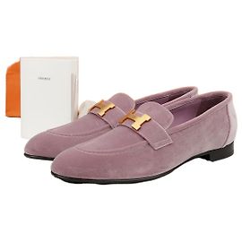 Mocassini Hermès Marrone Velluto