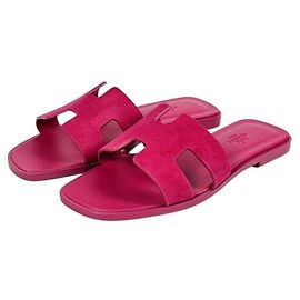 Hermès Sandali e ciabatte da donna in pelle di capra scamosciata