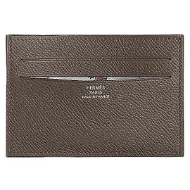 Hermès Citizen Twill Card Holder Wallet Grey Etain