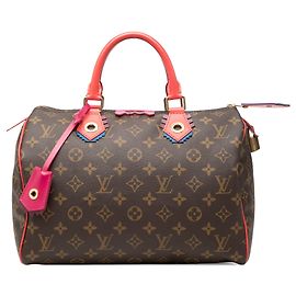 Borsa Boston Louis Vuitton Monogram Totem Speedy 30 Marrone