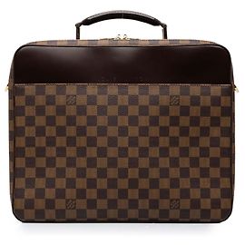 Borsa porta computer Louis Vuitton Damier Ebene Porte Ordinateur Sabana Marrone