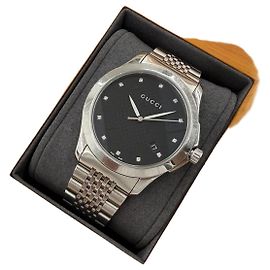 Gucci G-Timeless Diamant Schwarz Zifferblatt Rice Grain Armband Quartz