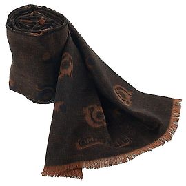 Salvatore Ferragamo Écharpe en soie Gancini pour femme NEW VICUNA
